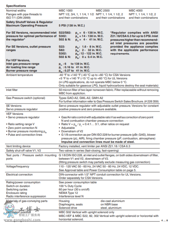 MBC-VEF...GasMultiBloc®๦ܚw(/CDN) ˹5PSI